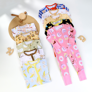 Pijama Enterizo <span class=keywords><strong>de</strong></span> Bambú Personalizado con Cremallera para Bebé, <span class=keywords><strong>Ropa</strong></span> <span class=keywords><strong>de</strong></span> Dormir para Recién Nacido, Pijama para Niño Pequeño, <span class=keywords><strong>Ropa</strong></span> <span class=keywords><strong>de</strong></span> Dormir para Niños - Product Image 1