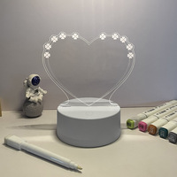 2025 offres spéciales tableau d'écriture effaçable créatif bricolage Led mémo Message Note lumineuse acrylique tableau d'écriture lumière
