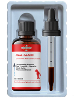 Gouttes liquides de soutien immunitaire pour les glandes anales, extrait de camomille, probiotiques, enzymes pour la digestion sensible des chats et des chiens de toutes races, à partir de 2 ans