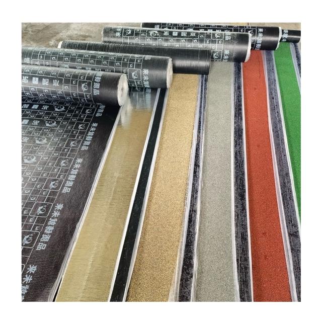 SBS Modified Asphalt Roofing Torch Rolls Mineral Granule Bitumen Waterproofing Membrane with Polyester Material