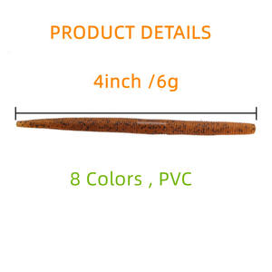 Muestras <span class=keywords><strong>gratis</strong></span> Cebo Artificial Gusano Senko 4 pulgadas 6G 5 pulgadas 8g Señuelo de lubina Señuelos de gusano de silicona suave Cebos de pesca Lombriz de tierra artificial - Product Image 2