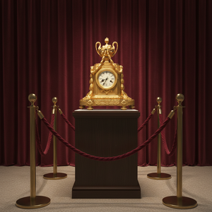 Horloge en laiton doré style Napoléon <span class=keywords><strong>III</strong></span>, réveil rococo, cadran en porcelaine blanche, mécanisme à remontage manuel avec sonnerie de l'heure - Product Image 4