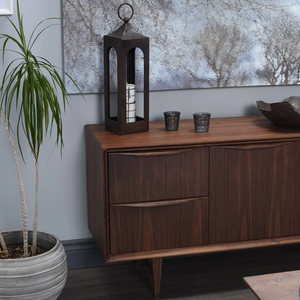 Meubles du milieu du siècle noyer Vietnam placage maison salon MDF Carb P2 HCM Port 1x20GP noyer couleur buffet en bois - Product Image 2