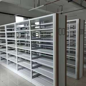 Estante de libros de biblioteca extraíble de 6 niveles de fácil montaje para librería, estantes ajustables de pila de libros de doble cara para <span class=keywords><strong>Universidad</strong></span> - Product Image 3