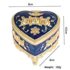 Luxury Metal Enamel Jewelry <b>Box</b> Handmade Vintage Heart-shaped Jewelry Trinket <b>Box</b> Ring Earring <b>Storage</b> <b>Box</b> - Product Image 4