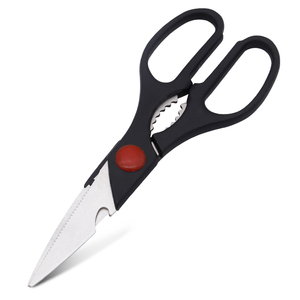 مقص خضروات ومقلاة من الصلب المقاوم للصدأ, مقص مطبخ مزود بمشبك من خشب الجوز - Product Image 6