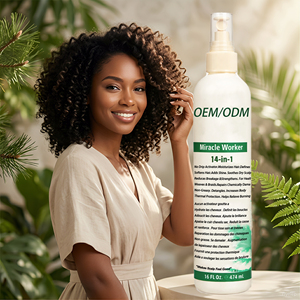 Acondicionador Capilar 14 en 1 para Cabello Rizado Negro - Tratamiento Reparador Desenredante Hidratante Orgánico Premium con Aceite de Coco y Aminoácidos Sin Enjuague - Product Image 5