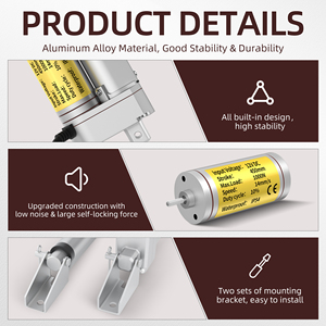 ขายส่งมอเตอร์กระตุ้นไฟฟ้าแบบเส้นตรง 12V IP54 กันน้ำ ระยะชัก 18 นิ้ว ความเร็ว 14 มม./วินาที แรงดัน 1000N ได้รับการรับรองมาตรฐาน Rohs CE สำหรับรถบ้านและรถมอเตอร์โฮม - Product Image 3