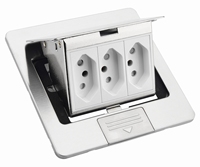 JD14 en acier inoxydable Pop-Up Floor Socket Power Box Multi-Standard Socket Hidden Office Hotel Shopping Mall Haute qualité