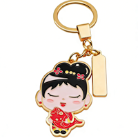 Porte-clés en émail doux or et argent Porte-clés en métal avec conception personnalisée Porte-clés avec logo personnalisé Porte-clés personnalisé