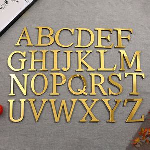 Autocollant mural 3D <span class=keywords><strong>en</strong></span> acrylique <span class=keywords><strong>miroir</strong></span> de 20 cm avec 26 lettres de l'<span class=keywords><strong>alphabet</strong></span> anglais, décoration de fête, décoration de chambre, accessoires de décoration intérieure - Product Image 6