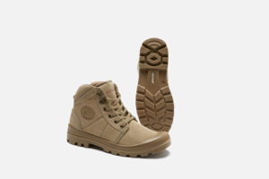 EIKLAND Unisex Tan Canvas Hiking Boots Round Toe Breathable Outdoor Shoes Rubber Outsole EVA Midsole Trekking Footwear - Product Image 4