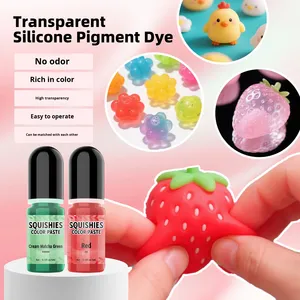 Concentré de silicone colorant acide haute transparence 24 couleurs 5ml, inodore, facile à mélanger, colle UV spéciale pour moules, fabriqué en Chine - Product Image 1