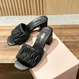 Zapatos de Diseñador de Lujo, Cómodos y Versátiles, de Cuero Genuino, con Punta Abierta, Estilo Coreano, para Primavera, Verano, Otoño e Invierno - Product Image 5