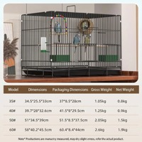 Cage à oiseaux pliable pour économiser de l'espace, idéale pour les petits perruches, parfaite pour la maison et les voyages, avec accessoires pour oiseaux, élevage d'oiseaux
