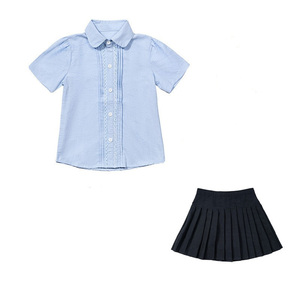 卸売カスタム幼稚園制服シャツスカートショーツセット小学生子供制服セット - Product Image 2