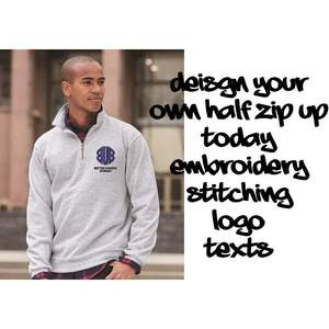 Sudaderas con media cremallera personalizadas con logotipo bordado 2025 Textos con nombre Sudaderas con capucha promocionales Premium - Product Image 6