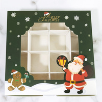 Boîte Cadeau en Gros de Chocolats Sucrés, 16 Compartiments, Emballage Portable en Papier Gaufré avec Fenêtre, pour Biscuits, Bonbons, Gâteaux et Desserts