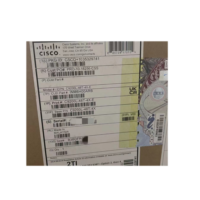 C9200L-48P-4G-E C9200/C9200L-24T/24P/48T/48P-4G/4X-E/A new Gigabit switch