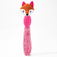 Jouets pour chiens personnalisés en gros : Jouets à mâcher interactifs et durables en peluche (renard, raton laveur, écureuil) et en TPR (poulet) avec couineur pour chiens