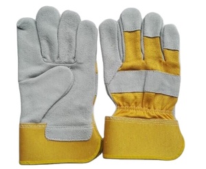 <span class=keywords><strong>Gants</strong></span> de travail jaunes économiques en <span class=keywords><strong>cuir</strong></span> croûte, protection de sécurité <span class=keywords><strong>pour</strong></span> soudage MIG/TIG, doublure polaire intégrale - Product Image 2
