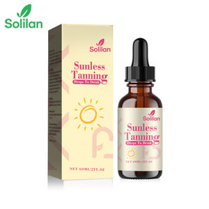 Solilan Factory 60ml Natural Sunless Tanning Drops OEM Label pribadi pelembab organik Oral Sunless suplemen wajah Herbal - Product Image 3