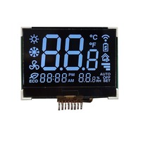 Écran LCD numérique personnalisé Tn Htn Stn Fstn Va, taille personnalisée, monochrome, 7 segments, affichage LCD personnalisé pour thermostat