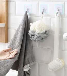 I-0068 Wholesale Transparent Seamless <b>Hooks</b> Waterproof and Oilproof Heavy Duty Self <b>Adhesive</b> <b>Hooks</b> <b>Wall</b> <b>Hooks</b> - Product Image 4