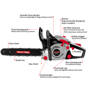 Tronçonneuse à chaîne manuelle professionnelle EURO-V 42cc pour la coupe du bois - Product Image 2