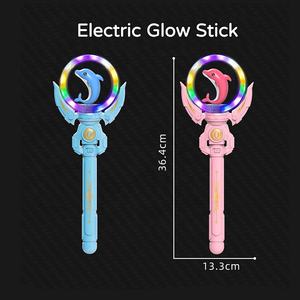 2025 Neues Design Leucht spielzeug Dolphin Led Flash ing Music Rotierender Magic Stick Wand Großhandel - Product Image 5