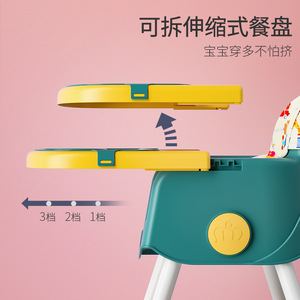 Baby High Chair Multifunctional Portable Feeding Chair For 0-12 Months Unisex Green Pink Cartoon <b>Mat</b> - Product Image 3