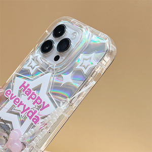 Étoiles colorées adaptées à l'étui de téléphone portable iPhone15 promax étui fantôme Apple 14Pro <span class=keywords><strong>13</strong></span> 12 11 étui de téléphone portable laser - Product Image 6