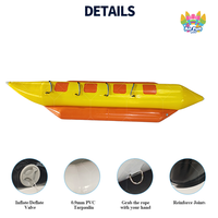 Bateau banane gonflable personnalisé pour jeux aquatiques, en PVC, capacité 100-500 kg, équipement gonflable aquatique pour parcs aquatiques et complexes hôteliers