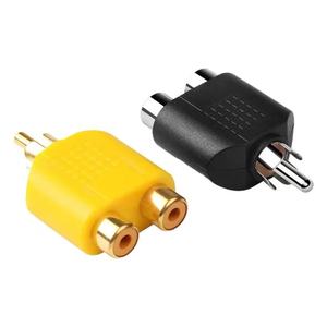 Adattatore <span class=keywords><strong>Audio</strong></span> <span class=keywords><strong>RCA</strong></span> Universale per Conversione Video/<span class=keywords><strong>Audio</strong></span>, Forma Rotonda in Ottone, Uscita Singola a Doppio Canale, Disponibile in Diverse Opzioni di Colore - Product Image 2