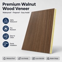 Nouveauté : Panneau mural écologique pour hôtel en fibre de bambou légère, placage de bois en cristal de carbone