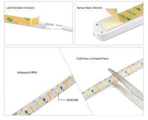 Chất lượng cao 5m cảm biến chuyển động linh hoạt <span class=keywords><strong>LED</strong></span> <span class=keywords><strong>Strip</strong></span> ánh sáng cho chiếu sáng trong nhà không thấm nước cầu thang đèn nền với điều khiển từ xa - Product Image 6