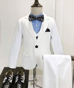 Nouvelle Collection Printemps-Automne 2019 : Costume Blanc Élégant pour Garçon - Veste et Gilet - Vente en Gros - Product Image 5