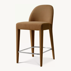 Taburete de Bar de mostrador de comedor de tela de rendimiento <span class=keywords><strong>Isabella</strong></span> totalmente tapizado a mano de diseño belga OEM Sassanid - Product Image 1
