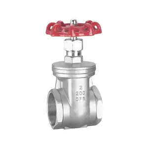 Pipe Control Water Steam Oil 304 201 Stainless Steel Thread Ss 316 Cf8 Screw End Manual Gate Valve