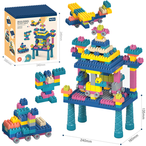 Bộ 360 Món Đồ Chơi Giáo Dục Giáo Dục Sớm Khối Xây Dựng Nhỏ Giá Rẻ Nhiều Màu Để Bàn Có Miếng Dán Hoạt Hình - Product Image 4
