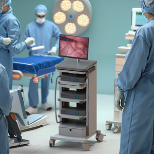 Carrito de Ultrasonido Médico <span class=keywords><strong>NBRIDGE</strong></span> NBR-NT-01 Personalizable, Carro Portátil para Hospital, Soporte VESA para Computadora, Capacidad de Carga de 300 lb - Product Image 6