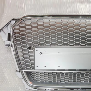 Grille avant nid d'abeille de haute qualité PNB ABS, nouveau cadre chromé, maille noire, Audi A4 S4 B8.5, refit RS4, 2013-2016, garantie de 3 mois - Product Image 3