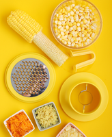 Batteuse à maïs et broyeur multifonctionnel-Outil de cuisine ménager pour purée d'ail et de radis en plastique facile à nettoyer Marque OEM