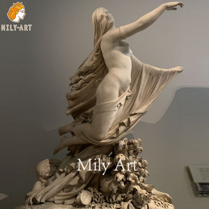 <span class=keywords><strong>Statue</strong></span> grecque en <span class=keywords><strong>marbre</strong></span> blanc ornement personnalisé <span class=keywords><strong>femme</strong></span> avec décor de voile - Product Image 1