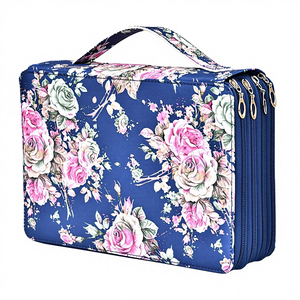 OEM Custom Portable 200 Slot Oxford Pencil <b>Case</b> & Cosmetic Bags 2024 Brush Holder Vanity <b>Makeup</b> Organizer Zipper Closure - Product Image 4