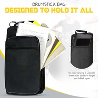 Échantillon gratuit Porte-caisse claire classique pour percussion Pochette durable pour baguettes de batterie Sac de transport rembourré pour baguettes de batterie