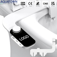 Accessoire de bidet mécanique ultra-plat pour toilettes, non électrique, à eau pure, double buse, autonettoyant, pour hygiène personnelle