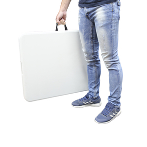 <b>Folding</b> Rectangular <b>Table</b> HDPE 180x74x74 cm. <b>White</b> Color - Product Image 5