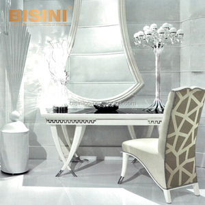 Tavolo <span class=keywords><strong>da</strong></span> <span class=keywords><strong>Pranzo</strong></span> Lungo con Base in Acciaio Inox Stile Europeo Post-Moderno con Intarsi e 8 Sedie - Product Image 5