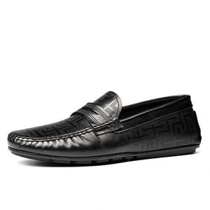 Nouvelles chaussures pour hommes en cuir souple Evergreen, à enfiler, motifs tendance, design mignon, pour le bureau, la carrière, les occasions décontractées, confortables - Product Image 3